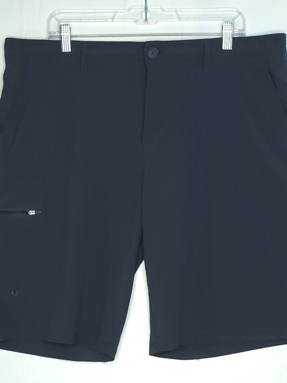 OPFlex 4-Way Stretch Gray Cargo Shorts Men 38 Casual Preppy Summer